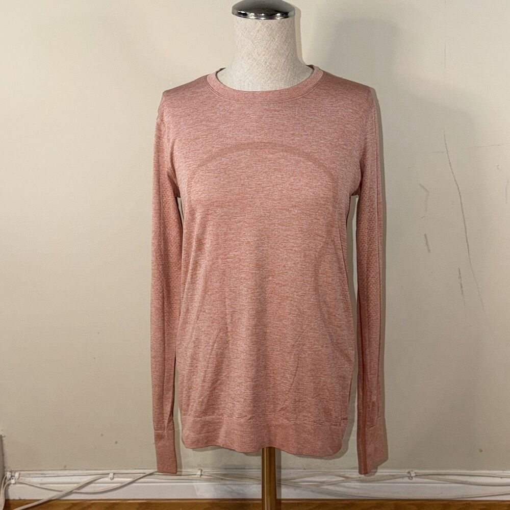Lululemon Swiftly Relaxed Long Sleeve Shirt Pink Savannah Coral 4 EUC Workout